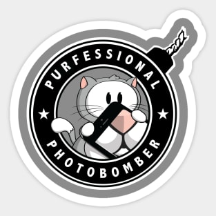 Purfessional Photobomber Sticker